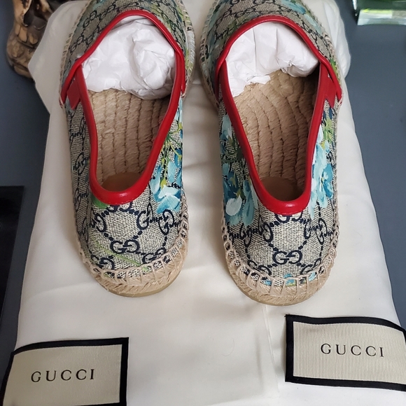 Gucci Multicolor Bloom Print GG Canvas Supreme Espadrilles European size 38 - Picture 3 of 6
